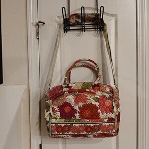 Vera Bradley Metropolitan Travel Laptop Messenger Bag retired "Hello Dahlia"